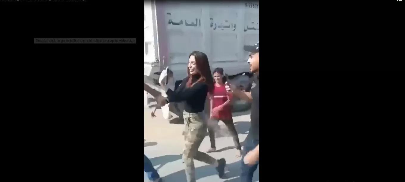 The Israeli female recruit taking a selfie while being captured
