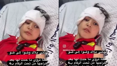 A Palestinian girl tells the miracle of what happened to her under the rubble