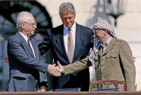 the Oslo Agreement in Washington on September 13, 1993.