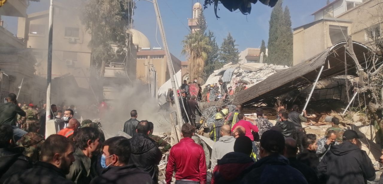 a fierce Israeli raid in Damascus