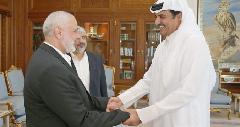the Emir of Qatar and Haniyeh