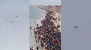 Jordanian airdrop of aid to Gaza falls into the sea