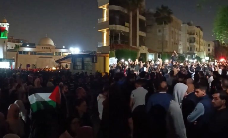 Protests are escalating around the Israeli embassy in the Jordanian capital,