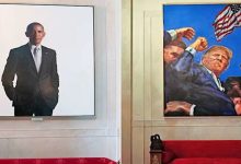 The White House unveiled a new portrait of Donald Trump depicting the aftermath of an assassination attempt