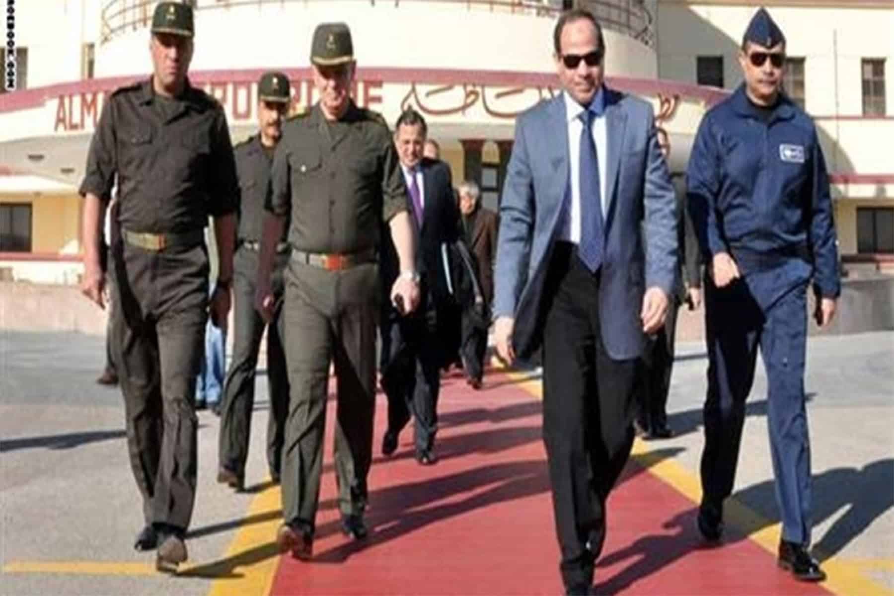 مراسم استقبال السيسي بالمطار الروسي watanserb.com