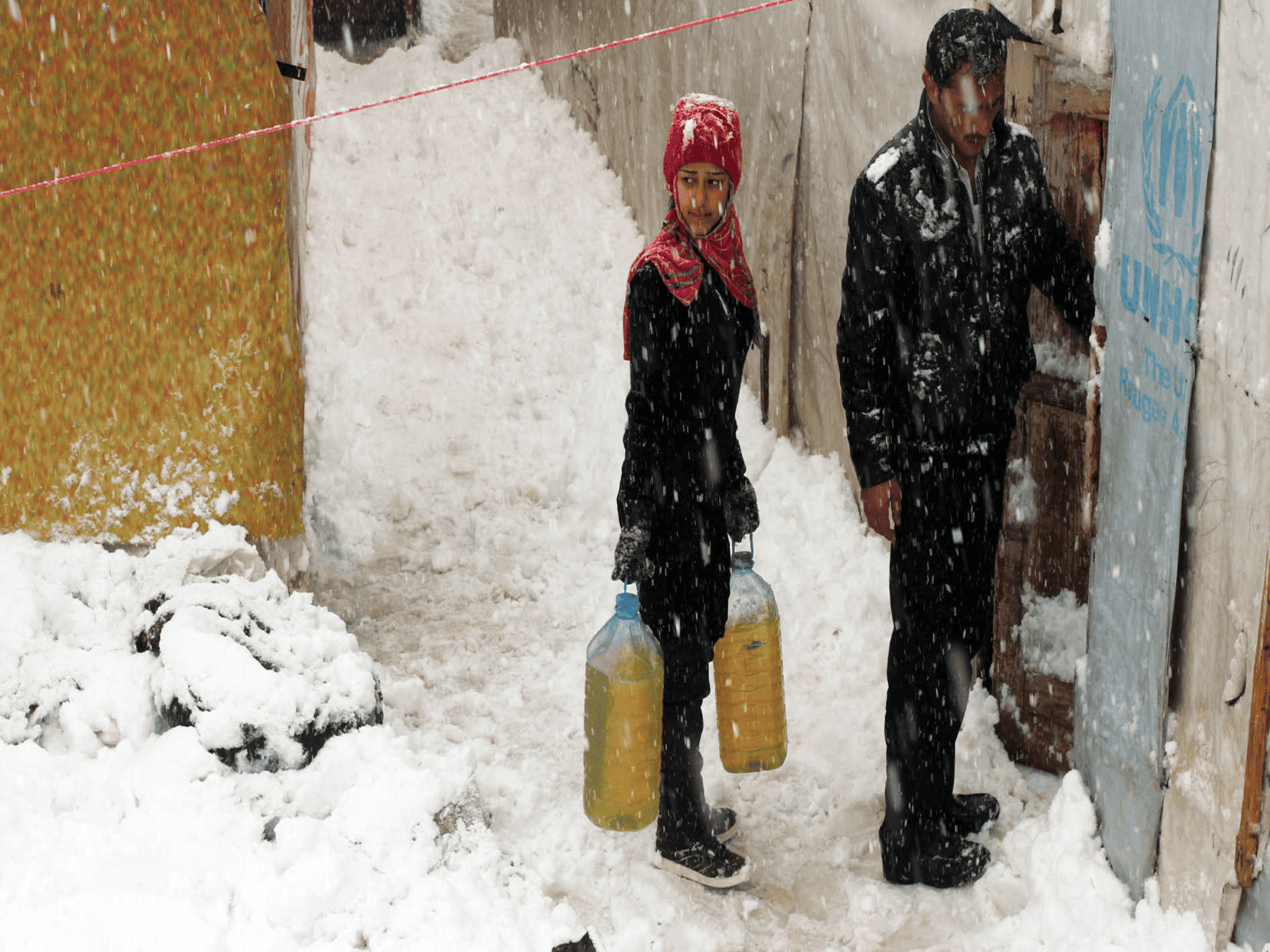 العاصفة الثلجية في لبنان watanserb.com