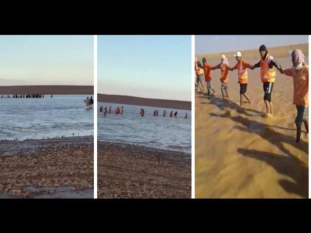 السيول تجرف سيارة عائلية في السعودية
