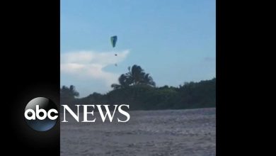 لحظات مروّعة لسقوط رجل من منطاد على ارتفاع 46 متراً!