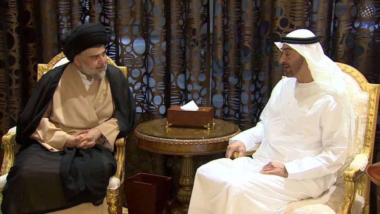 مقتدى الصدر ومحمد بن زايد watanserb.com