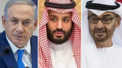 محمد سلمان وابن زايد ونتنياهو watanserb.com