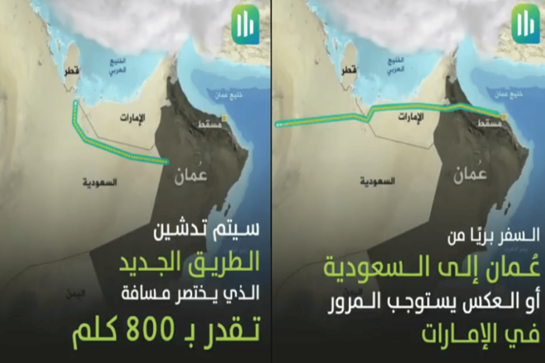 طريق جديد بين السعودية وعُمان watanserb.com