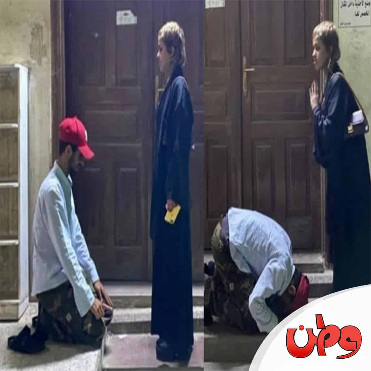 سعودي يسجد لفتاة watanserb.com