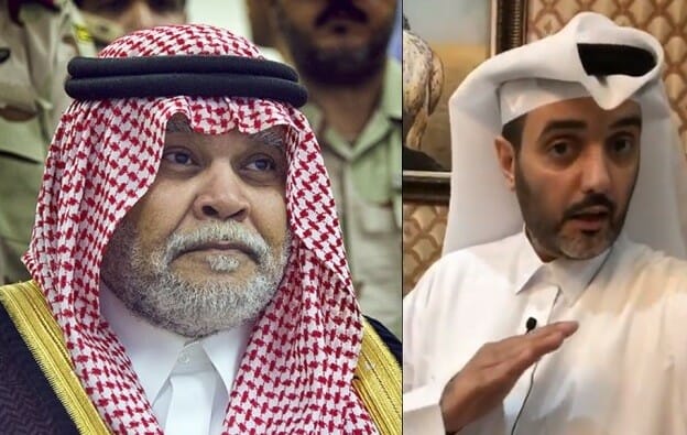 الناشط القطري أحمد القوبري يجلد الأمير السعودي بندر بن سلطان watanserb.com