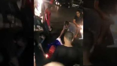 حرق علم فرنسا في لبنان ماكرون watanserb.com