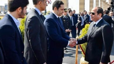 السيسي في عزاء مبارك watanserb.com