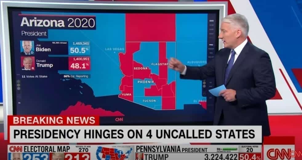 موقع اباحي على شاشة قناة cnn خلال استعراض نتائج الإنتحابات الأمريكي CNN الإنتخابات الأمريكية watanserb.com