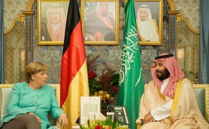 المستشارة الالمانية ومحمد بن سلمان- الحكومة الألمانية السعودية watanserb.com