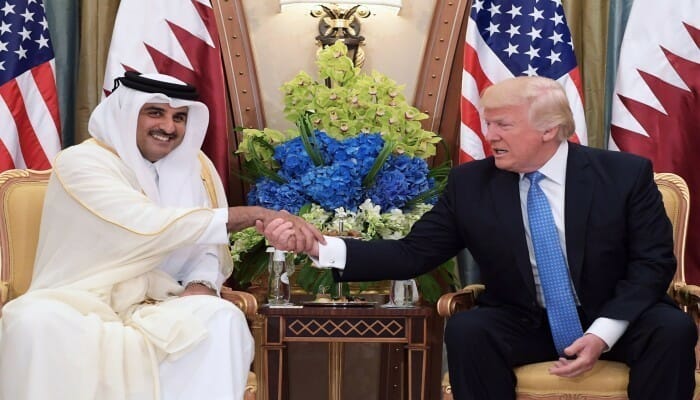 ترامب وأمير قطر watanserb.com