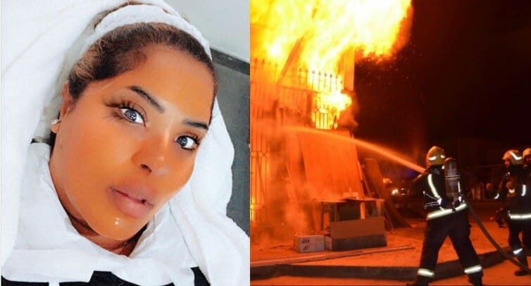 حريق في منزل هيا الشعيبي ونجاة ابنتها من الموت بأعجوبة watanserb.com