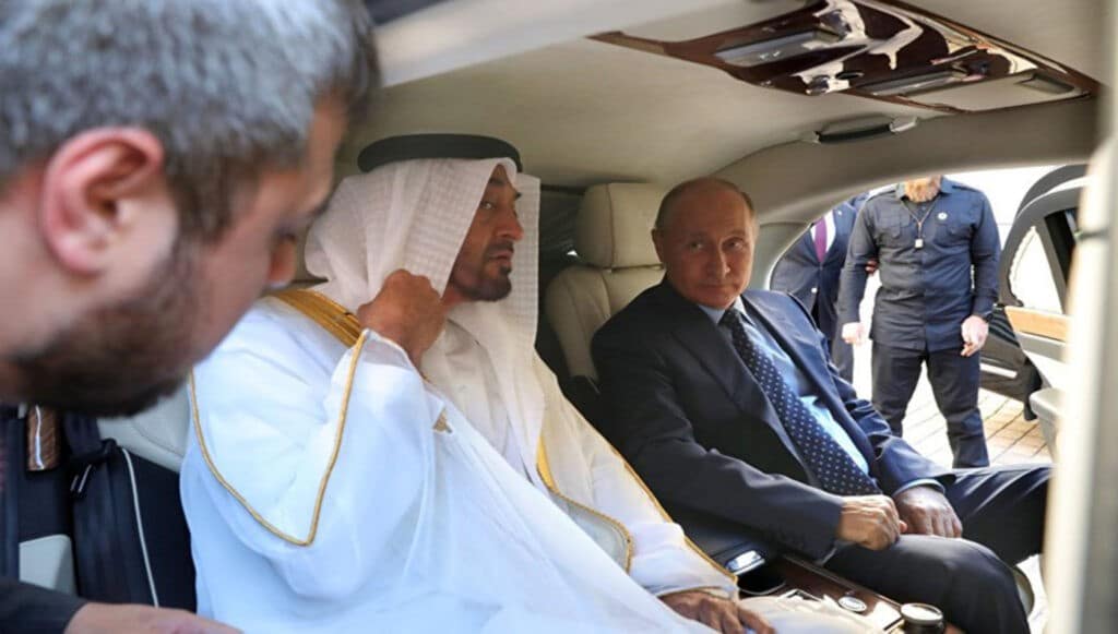 رئيس روسيا فلاديمير بوتين ومحمد بن زايد watanserb.com