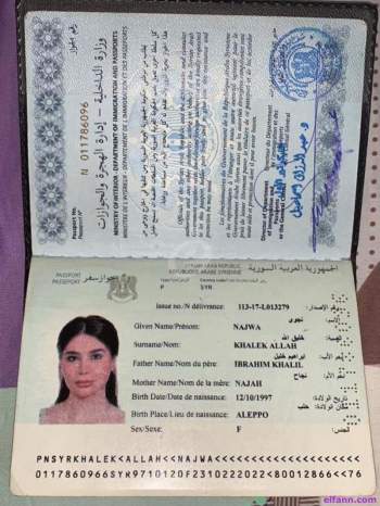 جواز سفر انجي خوري