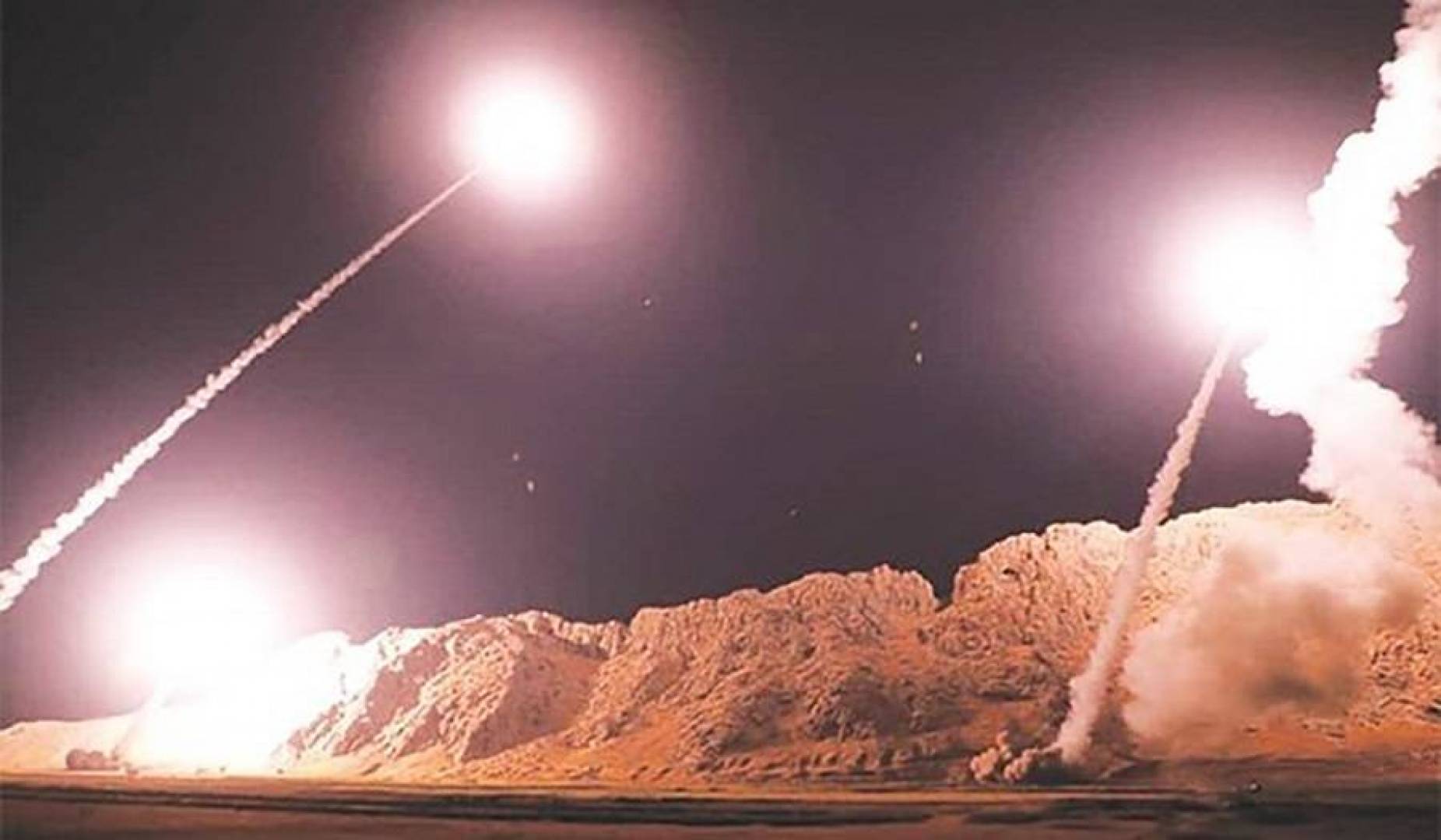 لقطات من الضربة الايرانية لقاعدة أمريكية watanserb.com