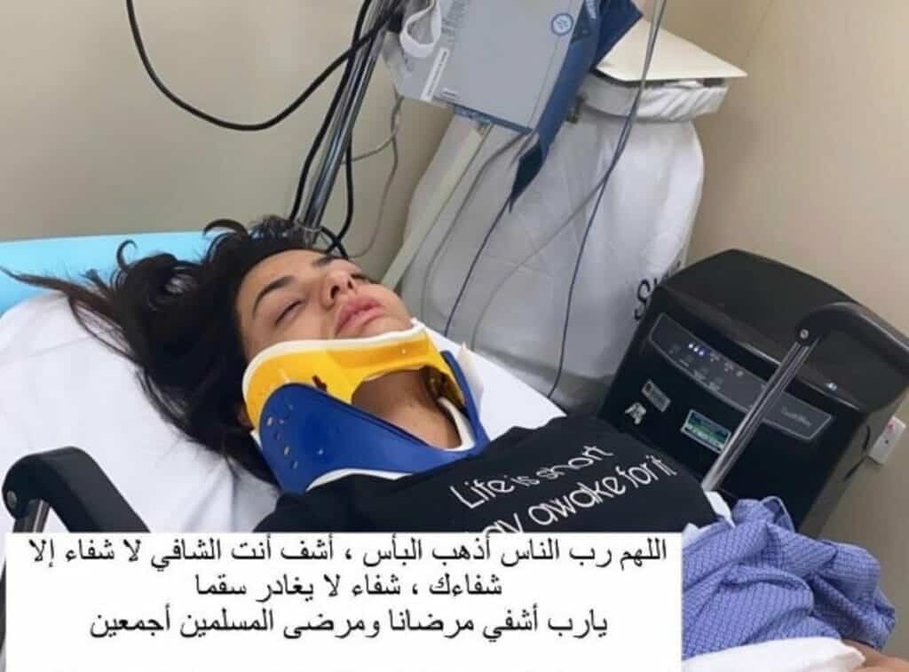 الفنانة الأردنية دانة المساعيد تتعرض لحادث في الكويت watanserb.com