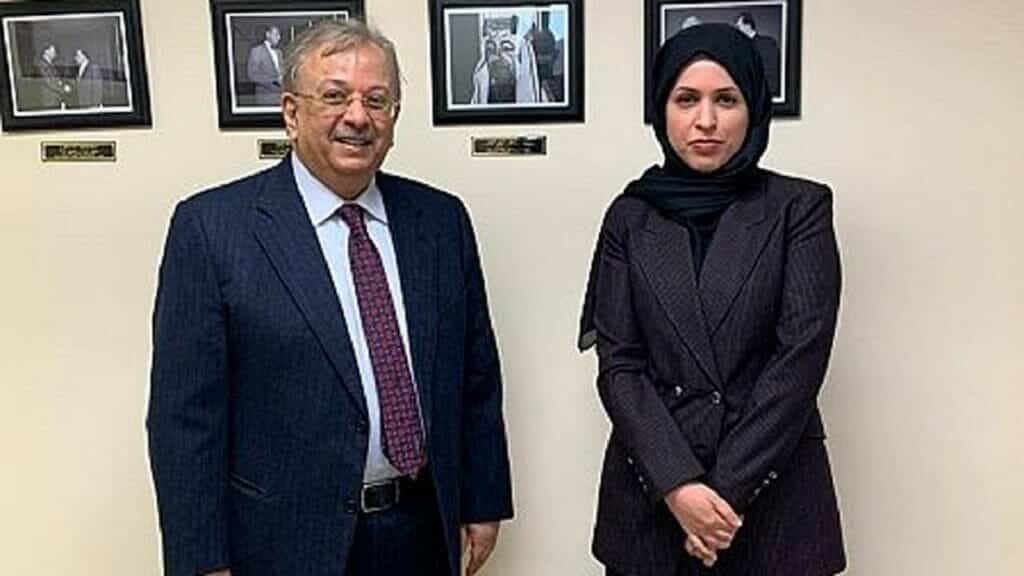 لقاء ودي بين علياء آل ثاني وعبد الله المعلمي watanserb.com