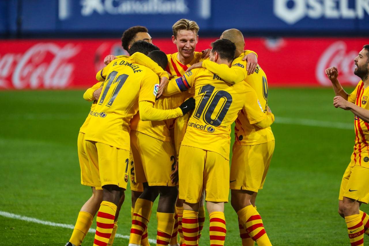 برشلونة يقلص الفارق مع المتصدر أتلتيكو مدريد بفوزه على منافسه أوساسونا watanserb.com