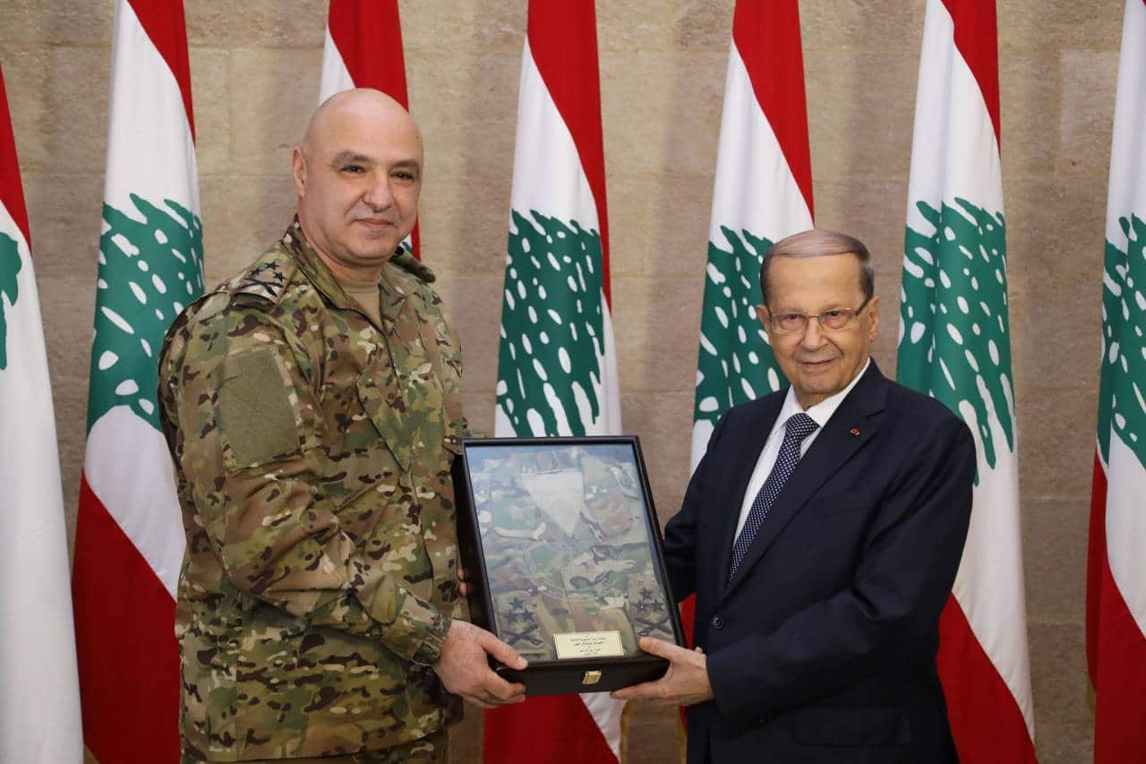 الرئيس اللبناني وقائد الجيش جوزيف عون watanserb.com