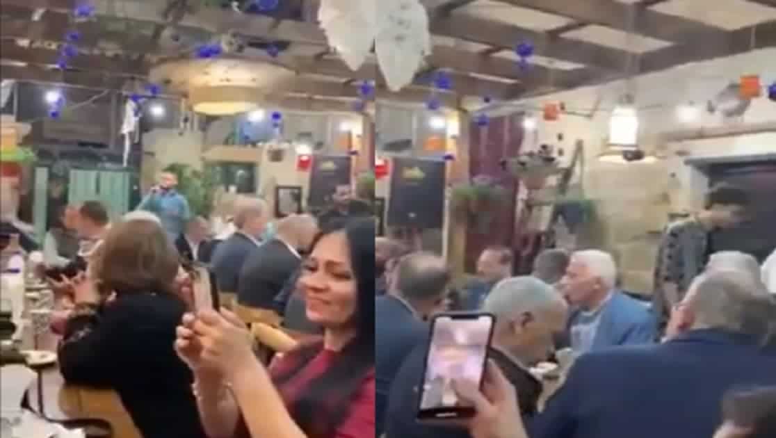 قيادات فلسطينية خلال سهرة رمضانية watanserb.com