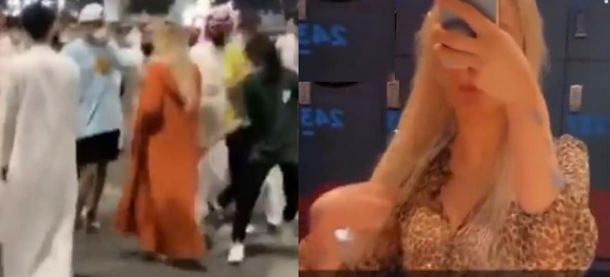 ‏ظهور الفتاة الشقراء التي تعرضت للتحرش بالسعودية watanserb.com