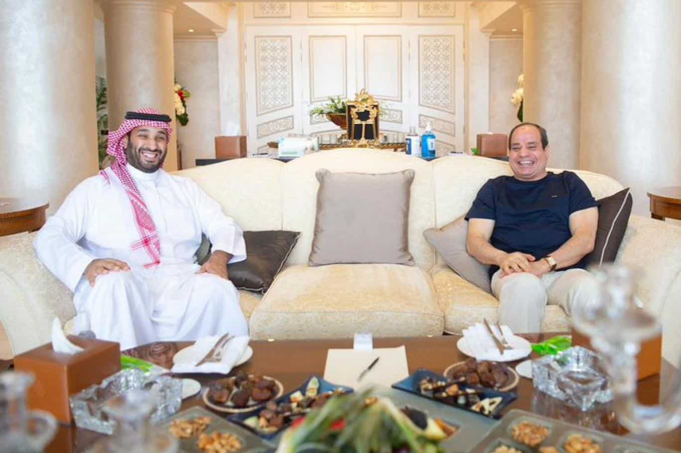 محمد بن سلمان والسيسي watanserb.com