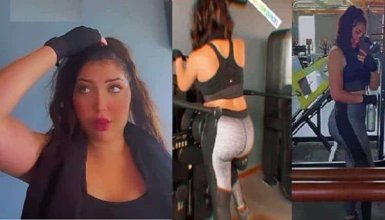 دنيا بطمة تستعرض رشاقتها في الجيم