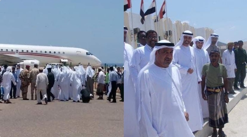 الشيخ سلطان بن خليفة بن زايد نجل الرئيس الإماراتي أجرى زيارة مفاجئة ومجهولة السبب إلى جزيرة سقطرى watanserb.com