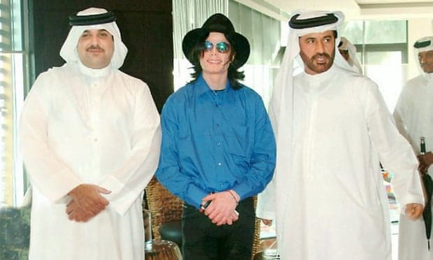 مايكل جاكسون مع الشيخ عبد الله بن حمد آل خليفة