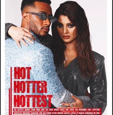 محمد رمضان بوضعيات مثيرة في أحضان ممثلة شهيرة على غلاف مجلة هندية (صور) 8