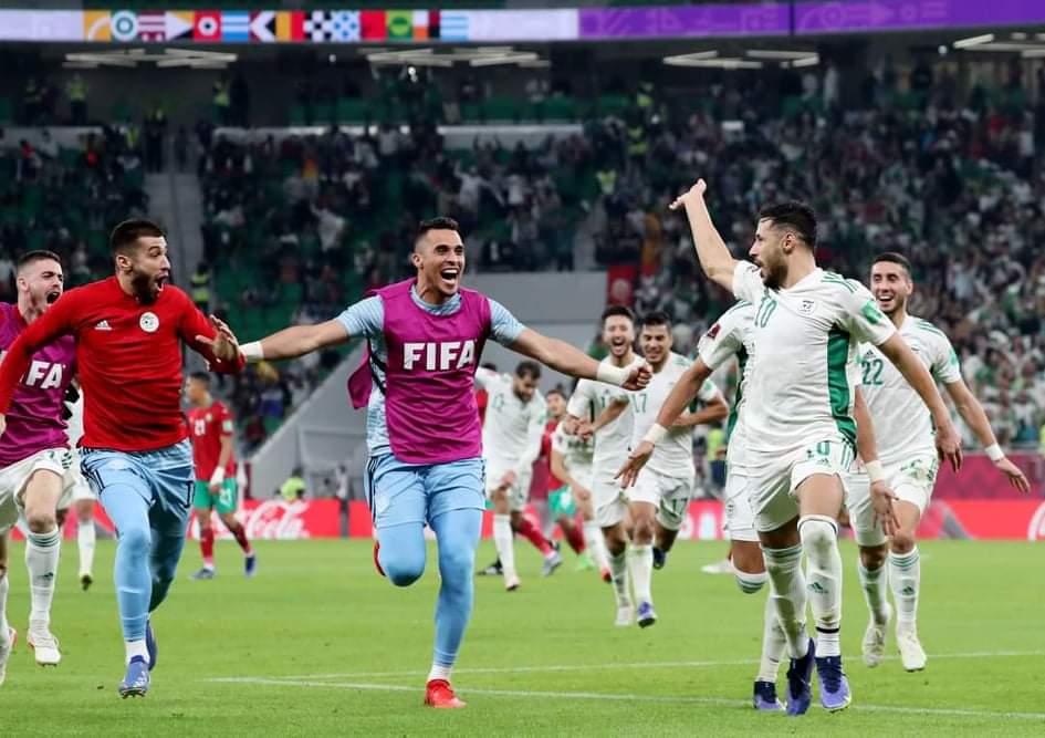 منتخب الجزائر والتأهل إلى نصف نهائي كأس العرب على حساب المغرب watanserb.com