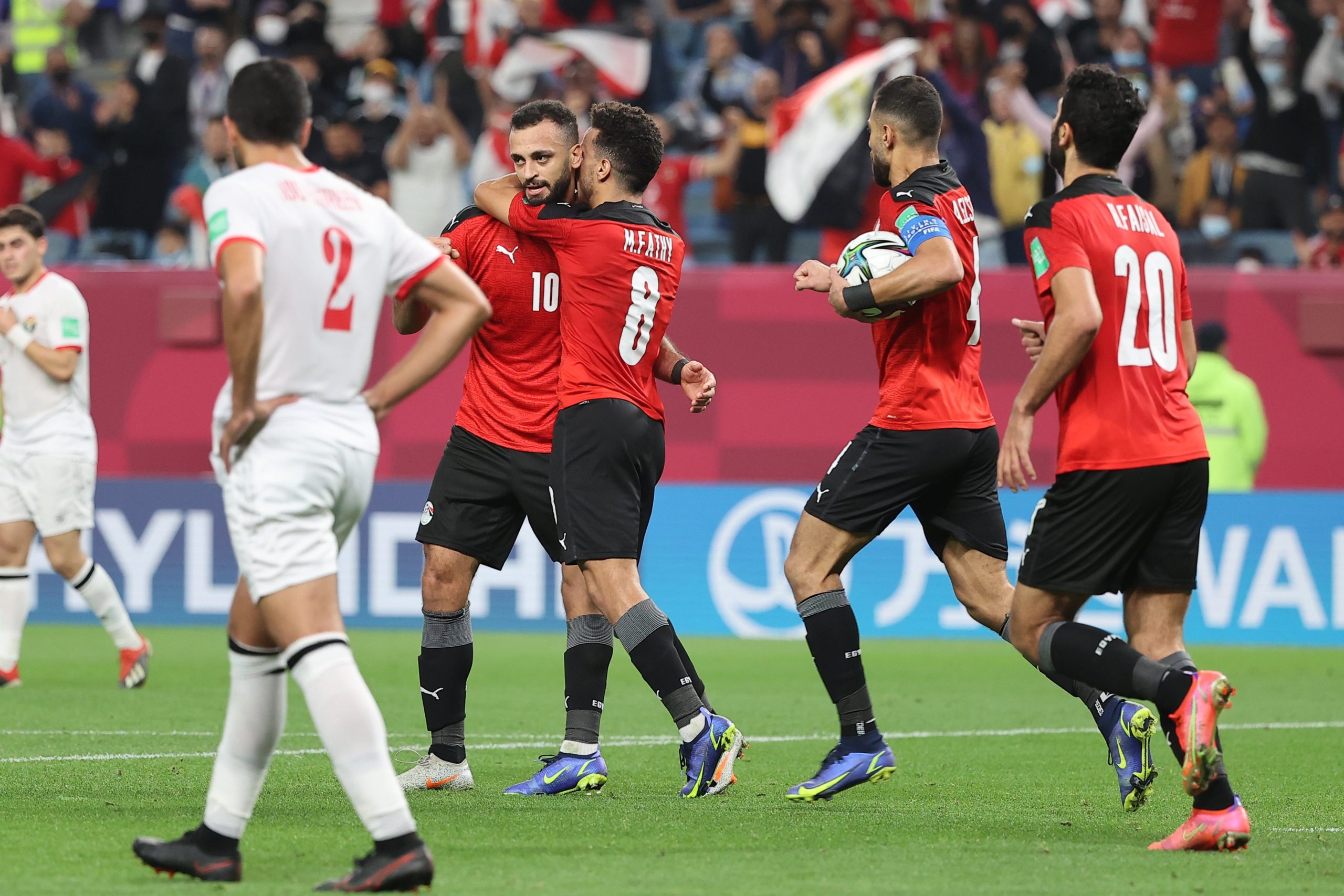 منتخب مصر حجز بطاقة التأهل إلى دور النصف النهائي على حساب الأردن watanserb.com