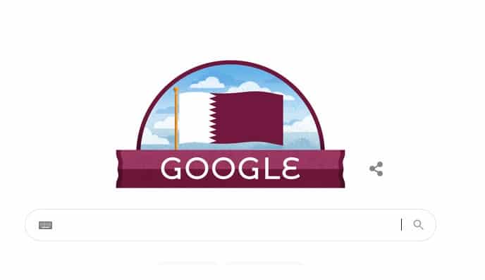 جوجل يحتفي باليوم الوطني القطري watanserb.com
