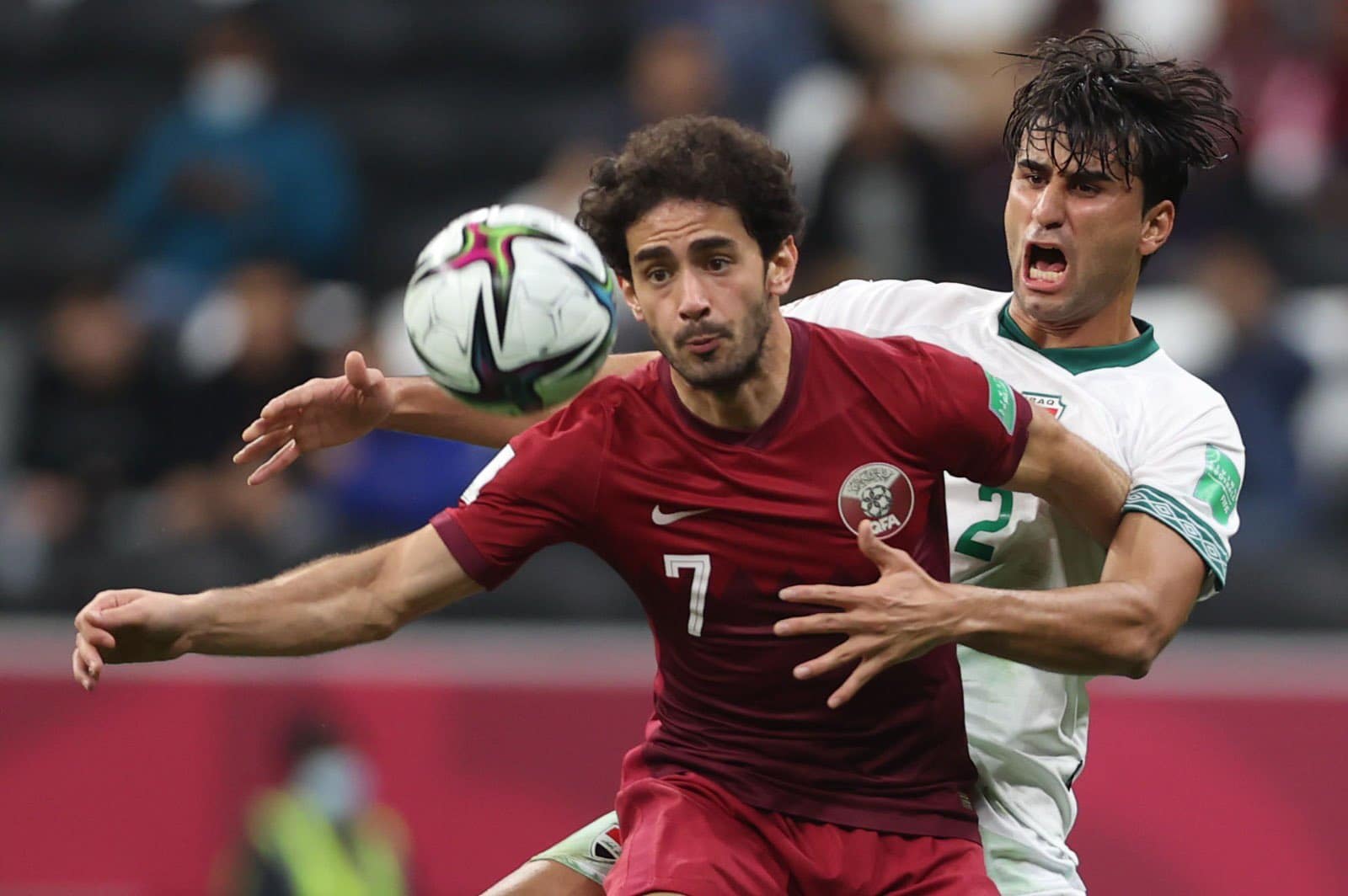 منتخب قطر يحقق العلامة الكاملة بعد فوزه على العراق بالثلاثية النظيفة watanserb.com