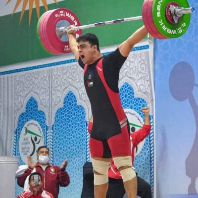الرباع  الفلسطيني محمد حمادة والتتويج في البطولة العربية لرفع الأثقال 