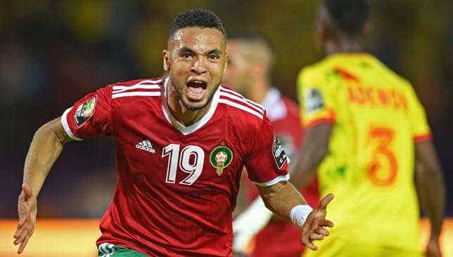 يوسف النصيري نجم المنتخب المغربي وفريق إشبيلية الإسباني بقيمة 40 مليون يورو.