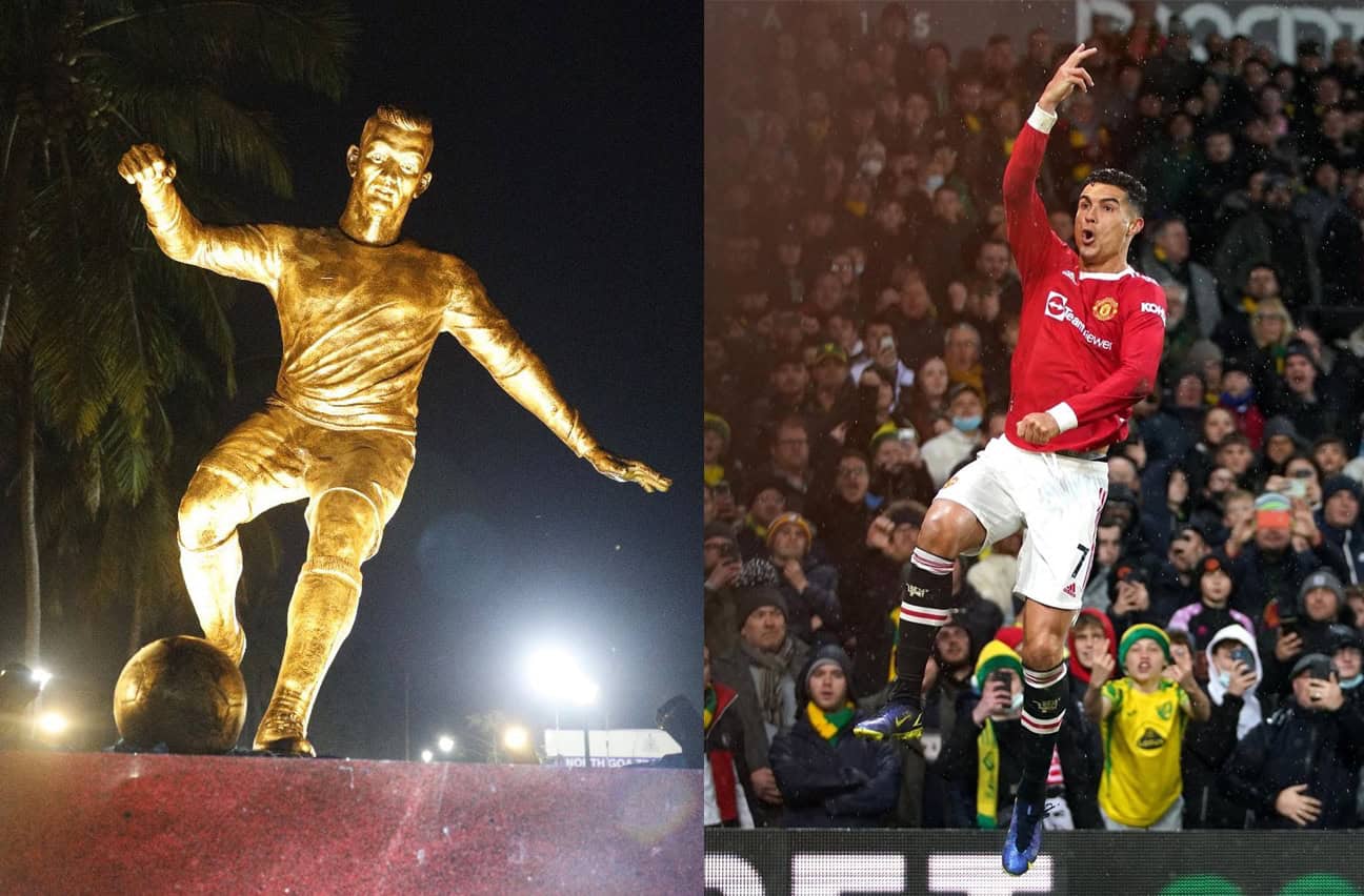 رونالدو وإثارة الجدل الواسع بشأن التمثال الذهبي في الهند watanserb.com