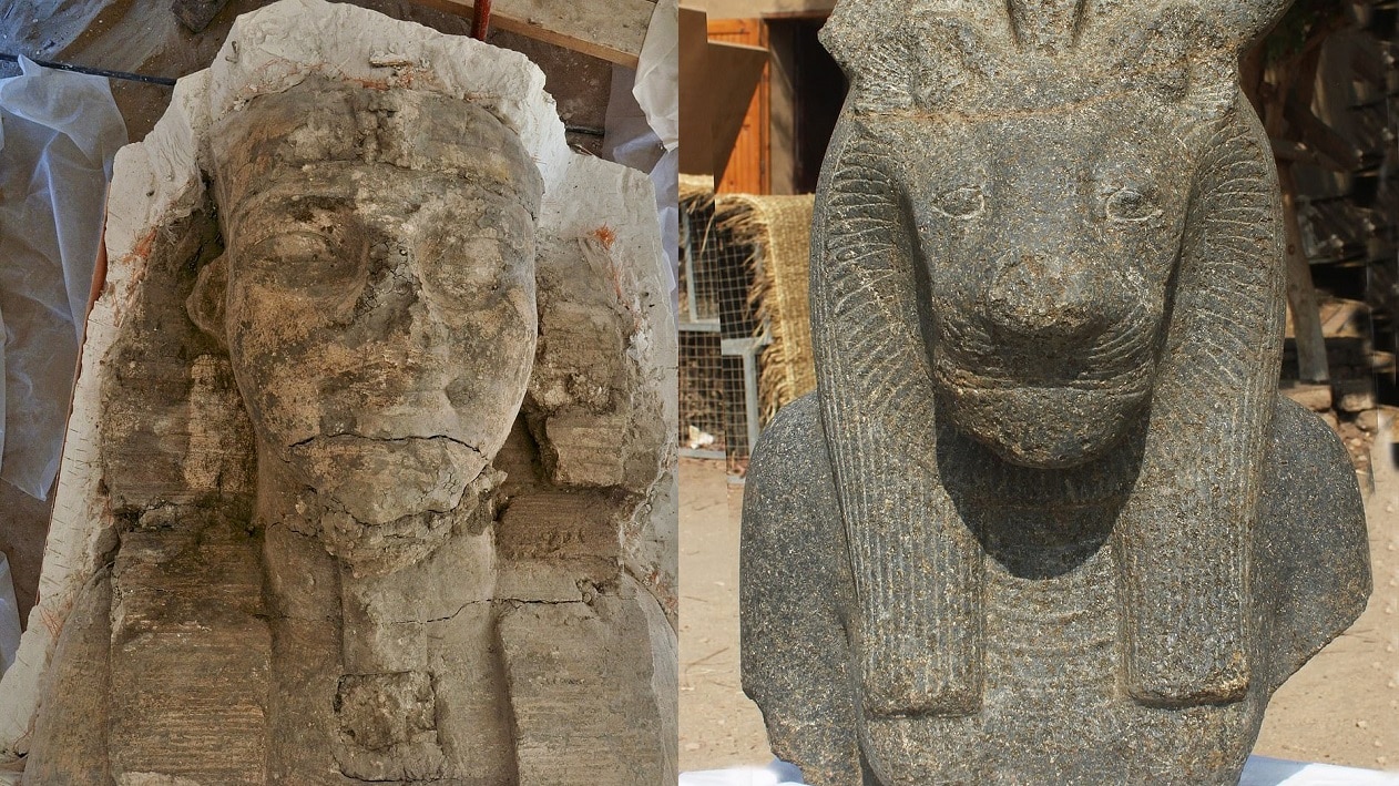 علماء الآثار يكتشفون زوجًا من تماثيل أبي الهول أثناء التنقيب في معبد أمنحتب الثالث watanserb.com