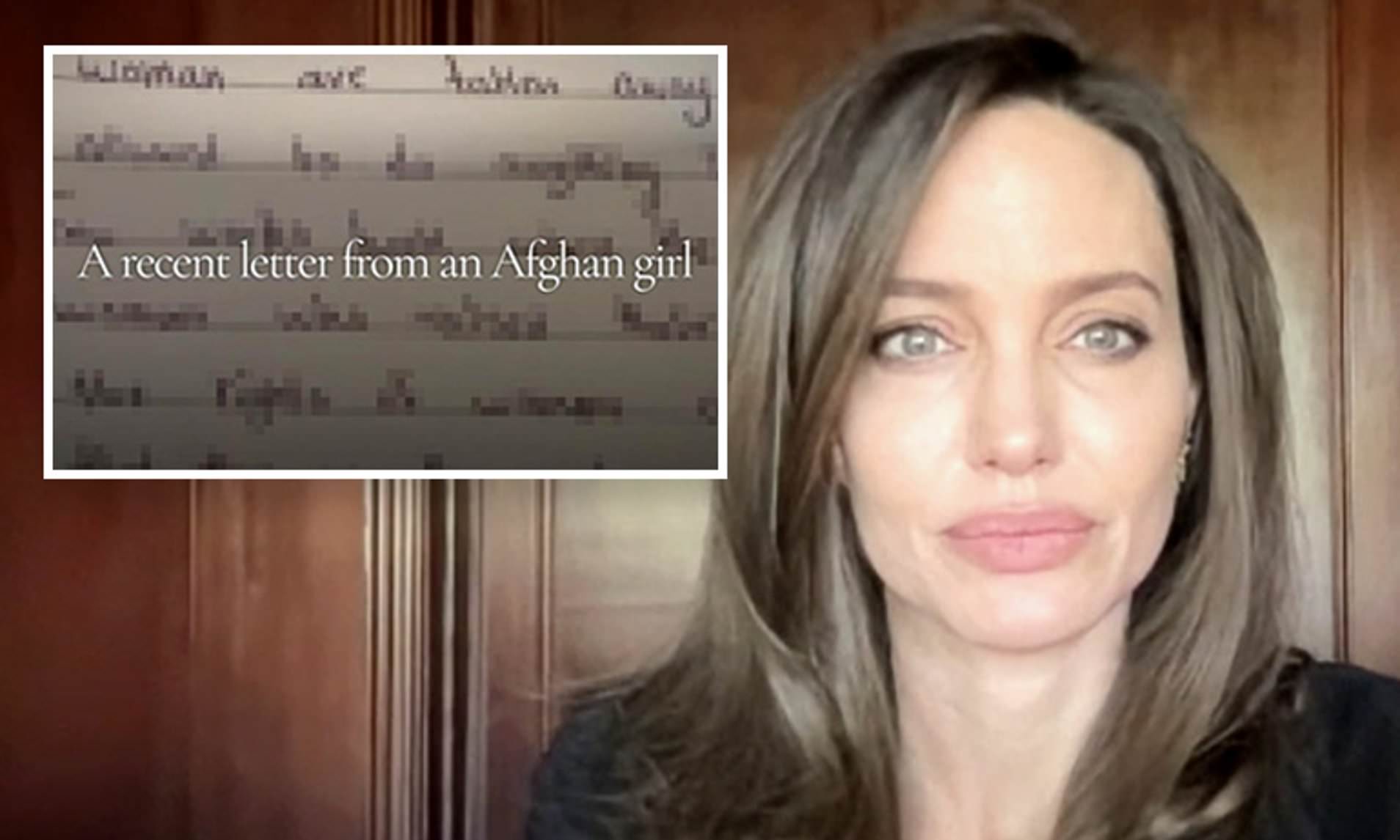 أنجلينا جولي تنشر رسالة مؤثرة من شابة أفغانية watanserb.com