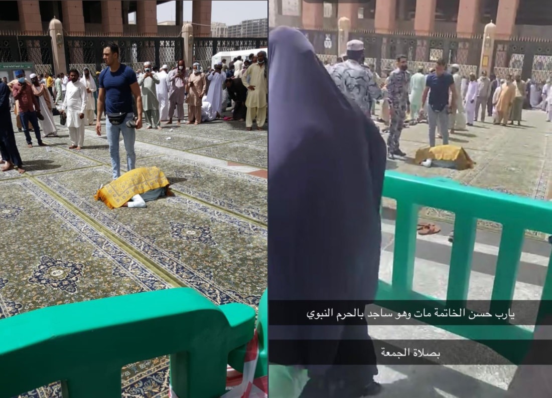 حقيقة وفاة أحد المصلين ساجداً في المسجد النبوي watanserb.com