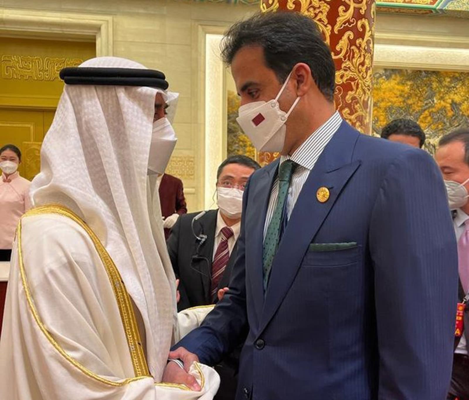 أمير قطر ومحمد بن زايد