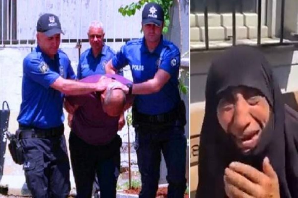 القبض على التركي ركل مسنة سورية watanserb.com