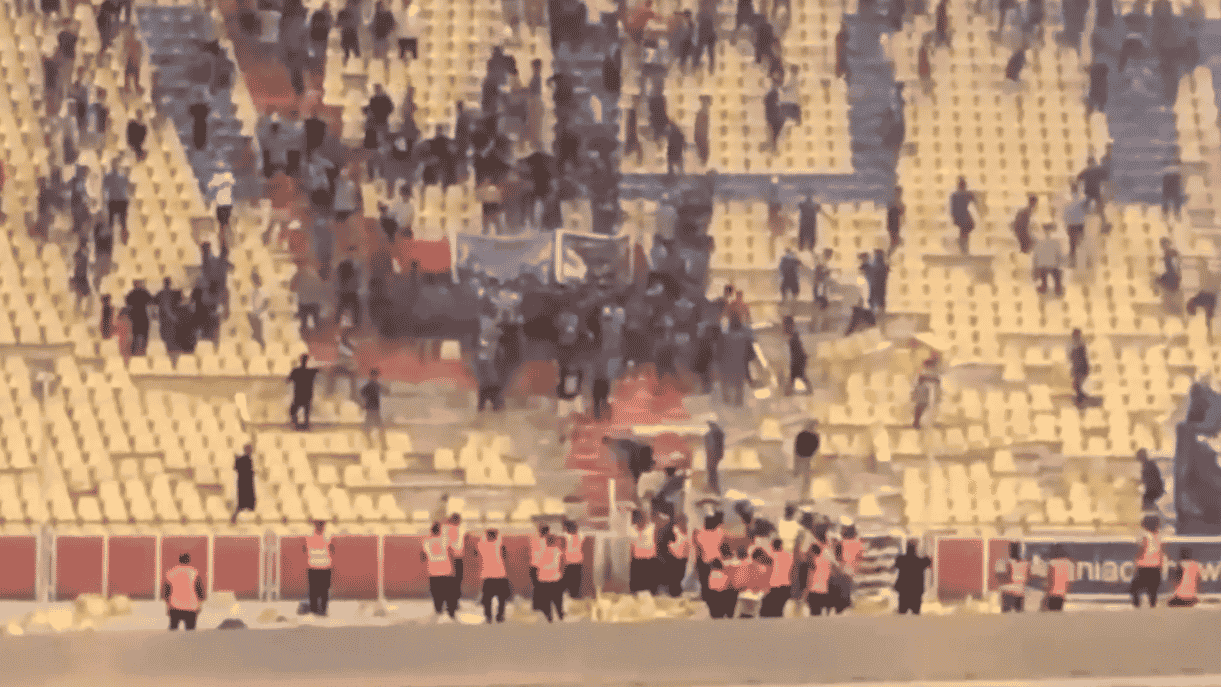 أعمال شغب مباراة القوة الجوية والزوراء watanserb.com